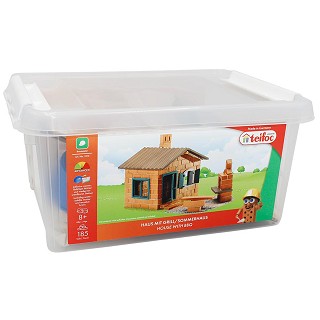 Building set - house with bbq - 185 pieces